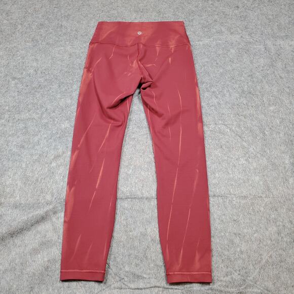 Lululemon Leggings Womens 6 Wunder Train High Rise 25" Sun Bleached Wash Merlot - Picture 6 of 9